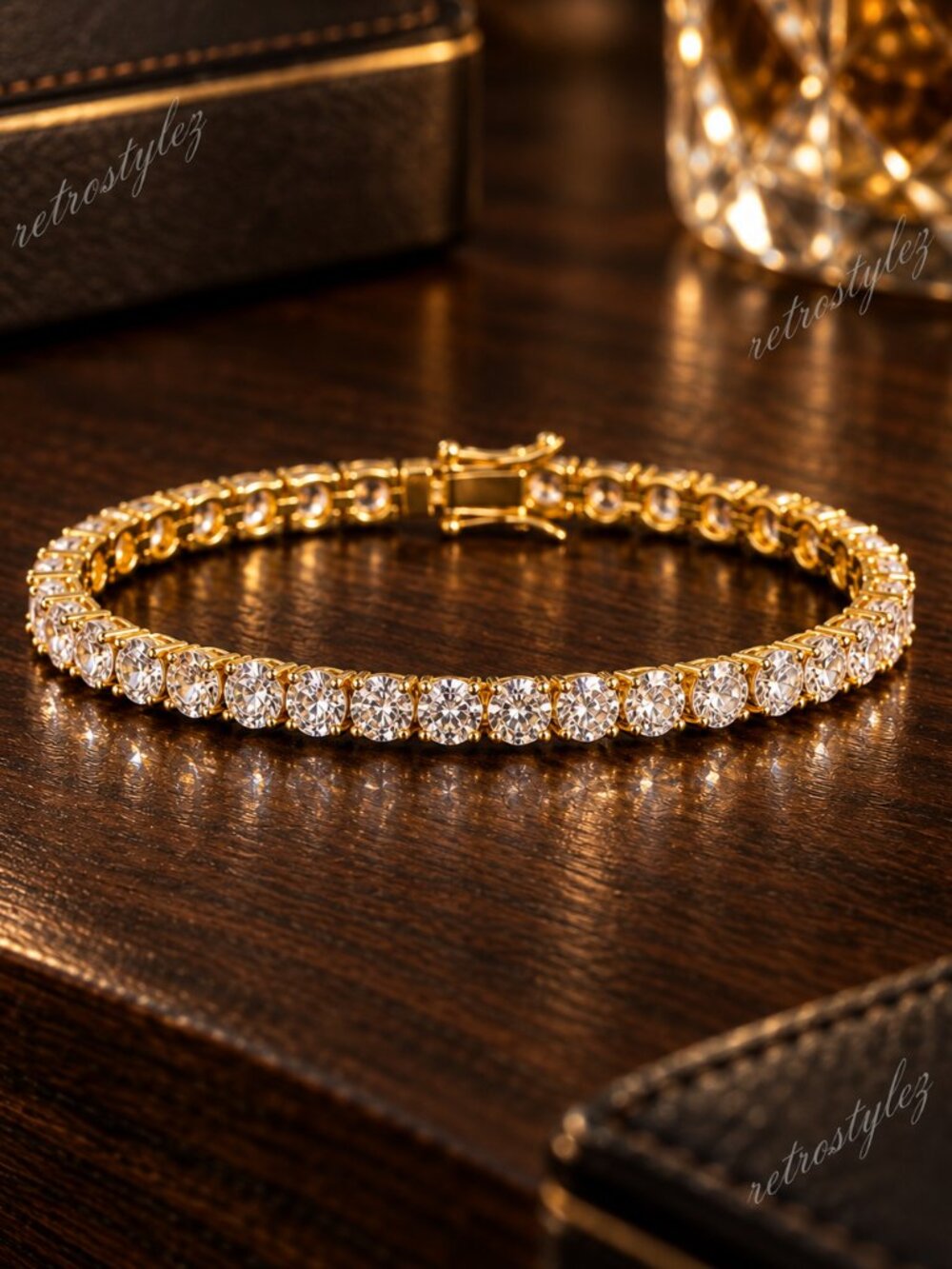 14K Gold Mens 2ct Diamond Classic Style Tennis Bracelet New 14 K Silver Jewelry